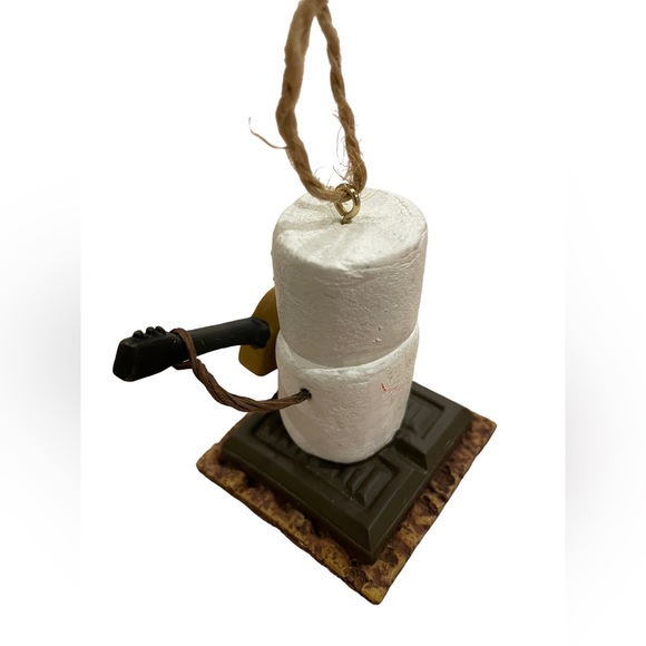 Snow Man Playing Guitar On S'more Ornament -Holiday Christmas Tree Decor - Picture 3 of 6